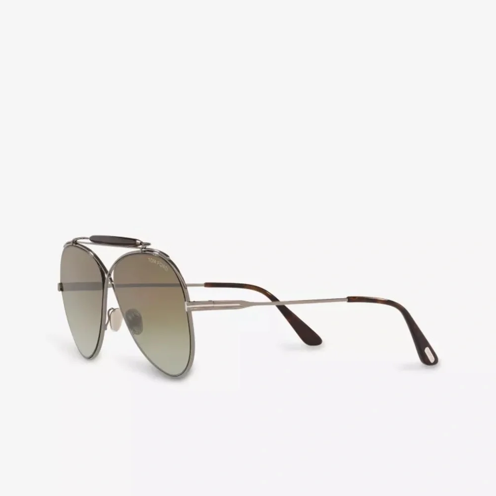 💯- New Authentic TOM FORD FT0818 pilot-frame metal sunglasses